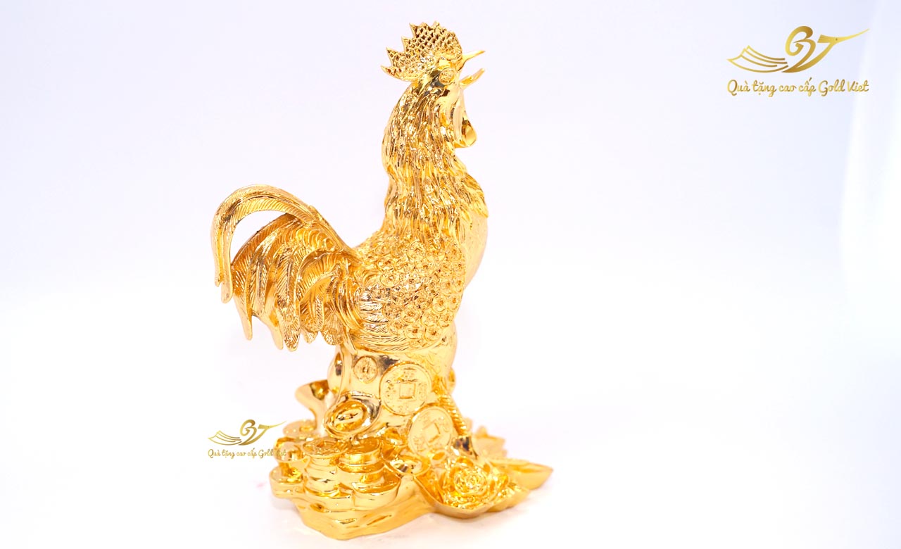 tượng gà mạ vàng