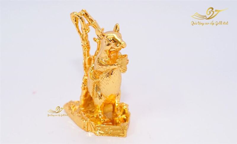 tượng chuột mạ vàng 6