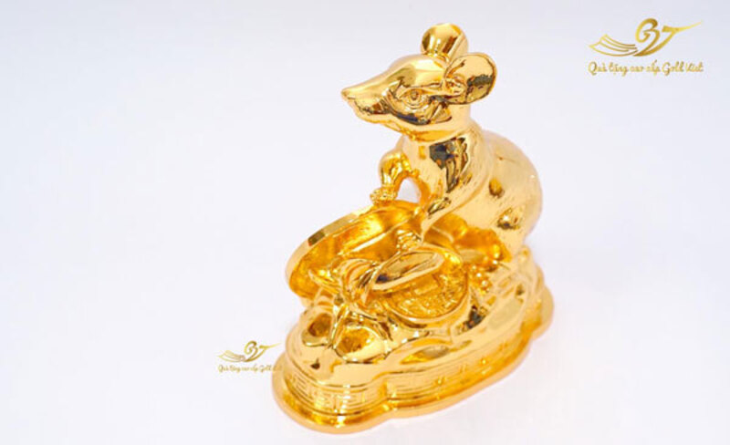 tượng chuột mạ vàng 7