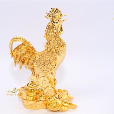 tượng gà mạ vàng 1