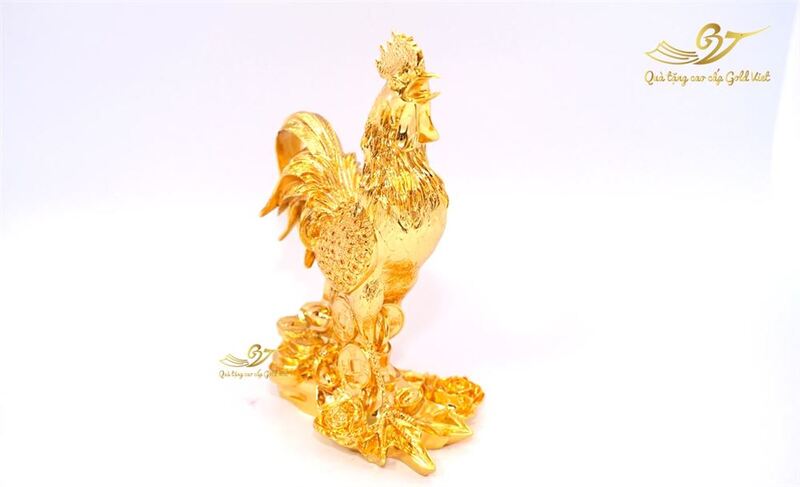 tượng gà mạ vàng 5