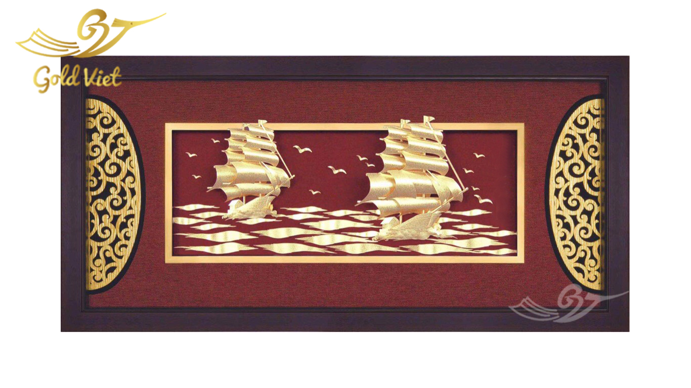 Hướng dẫn cách treo tranh thuyền buồm mạ vàng rước tài lộc vào nhà