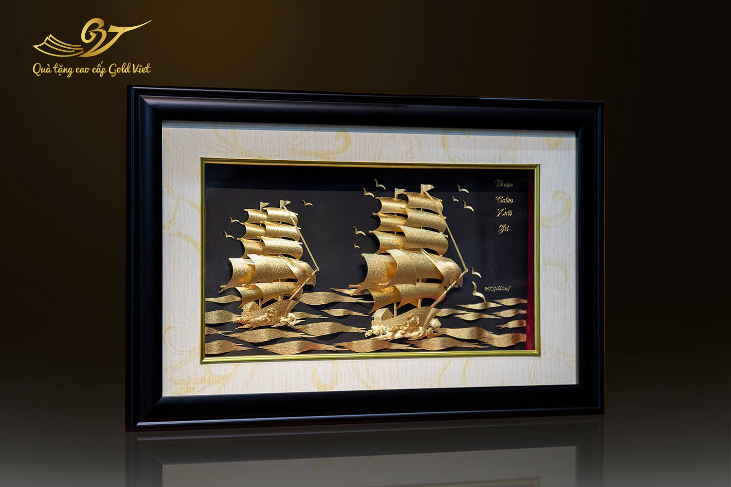 Tranh mạ vàng - Tranh thuyền buồm mạ vàng 